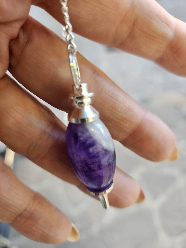 Pendule Linguine "Améthyste Chevron"