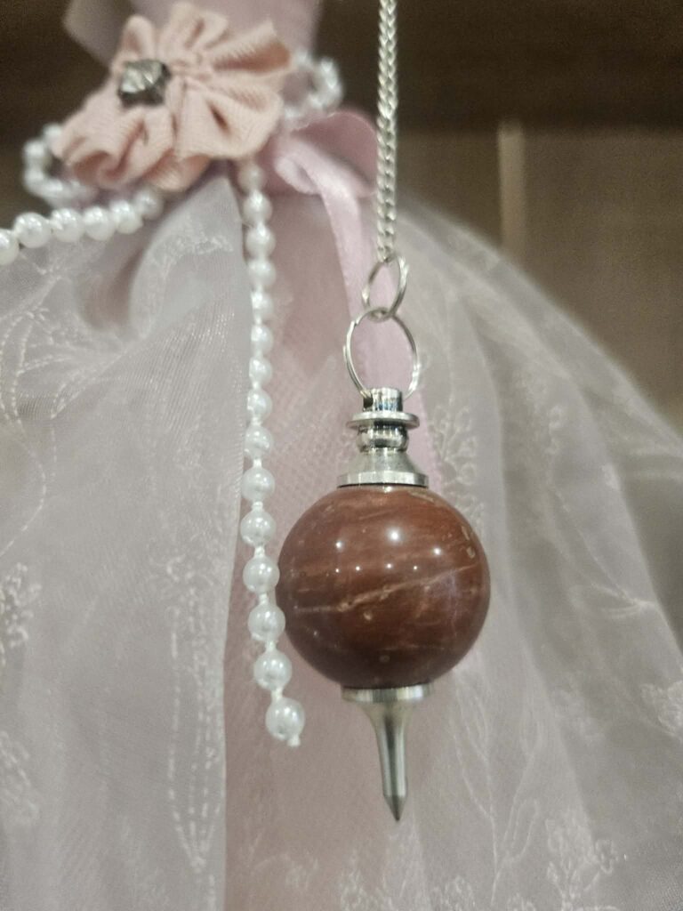 Pendule Sphère "Jaspe Rouge"