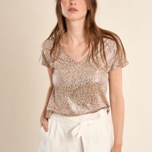 T-shirt irisé "MOLLY BRACKEN" Beige